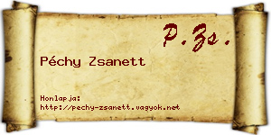 Péchy Zsanett névjegykártya